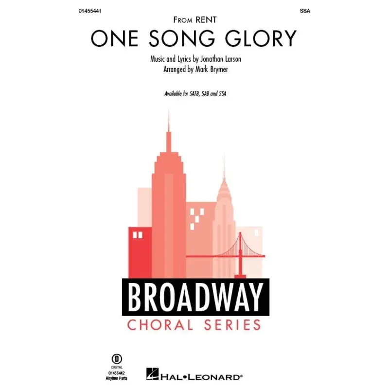 ONE SONG GLORY (FROM RENT) SSA/PIANO
