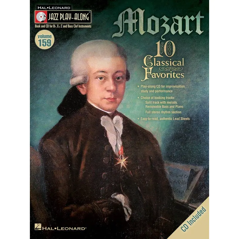 MOZART JAZZ PLAY ALONG BK/CD V159