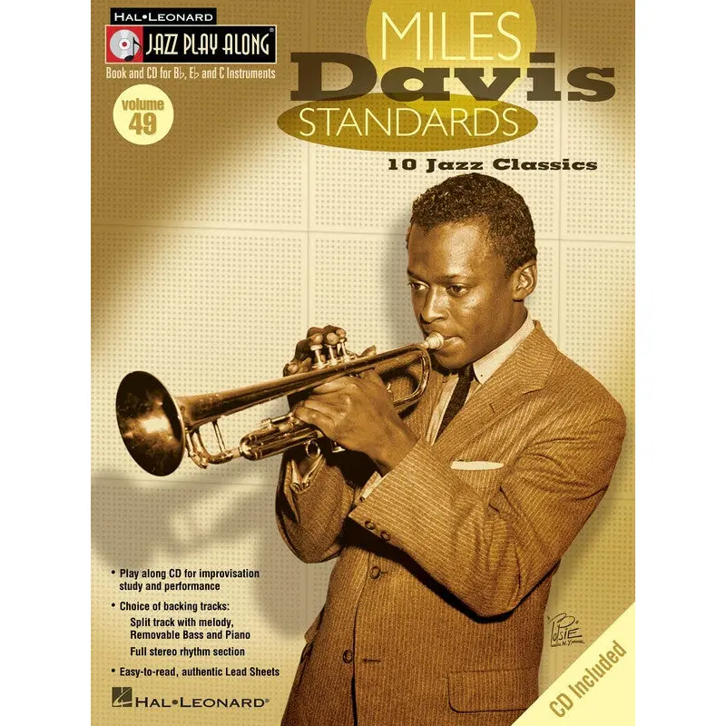 MILES DAVIS STANDARDS JAZZ PLAYALONG V49 BK/CD