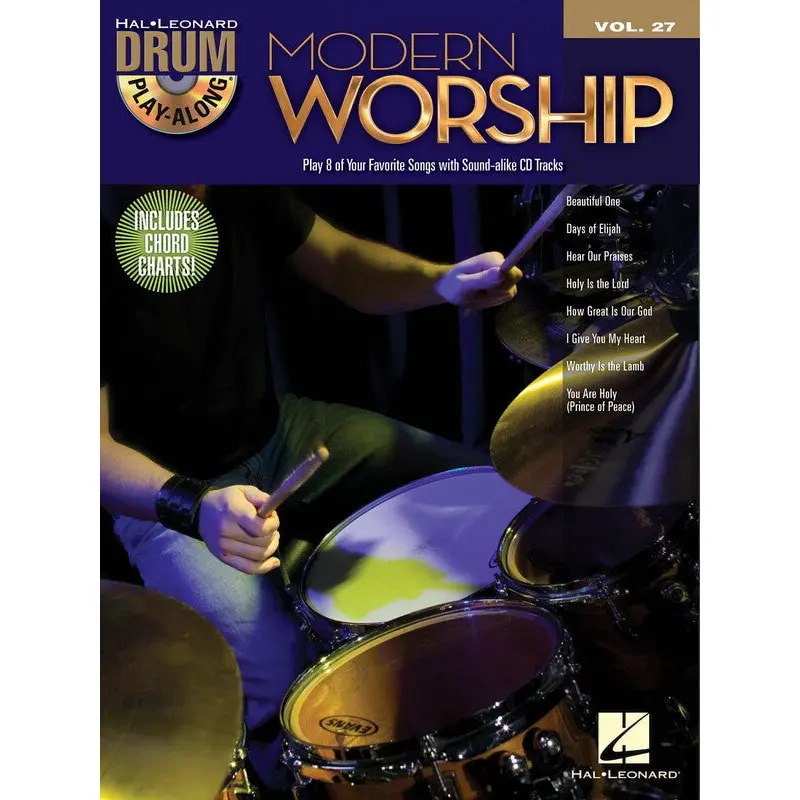MODERN WORSHIP DRUM PLAYALONG V27 BK/OLA
