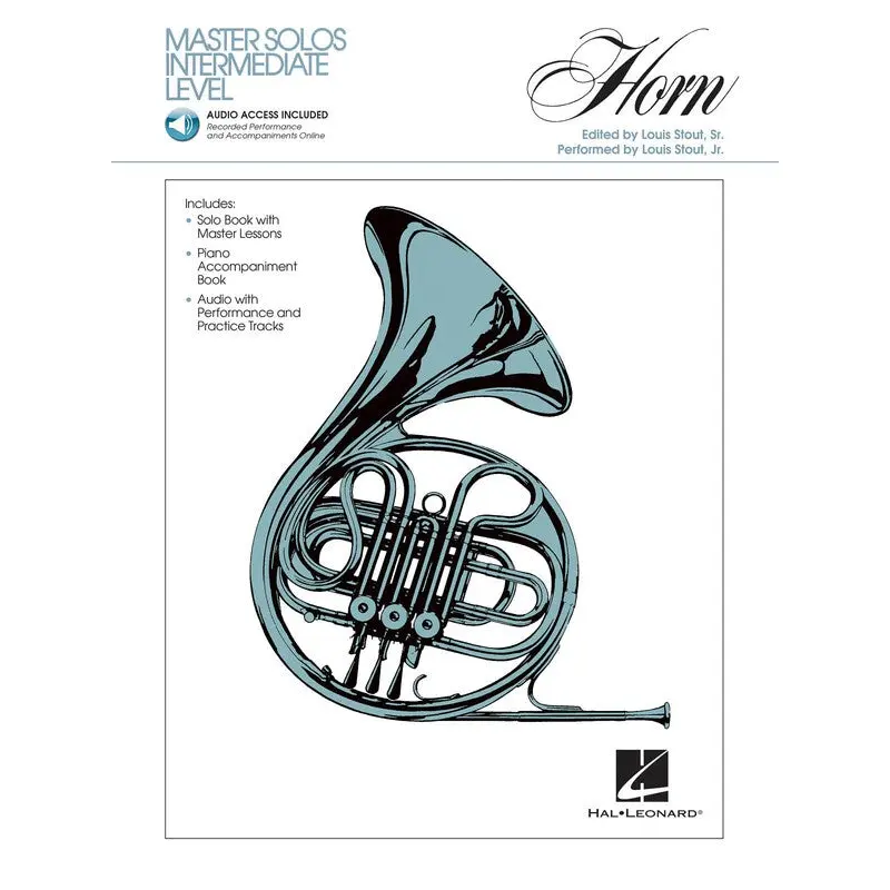 MASTER SOLOS INTERMEDIATE LEVEL FRENCH HORN BK/OLA