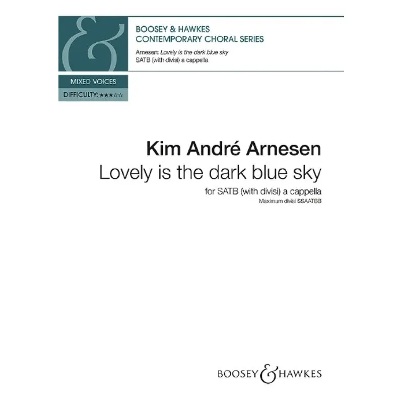 LOVELY IS THE DARK BLUE SKY SATB DIVIS A CAPPELLA