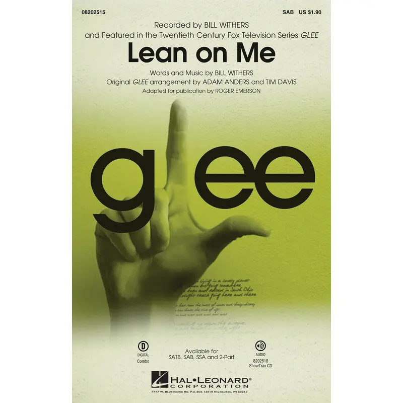 LEAN ON ME FROM GLEE SAB