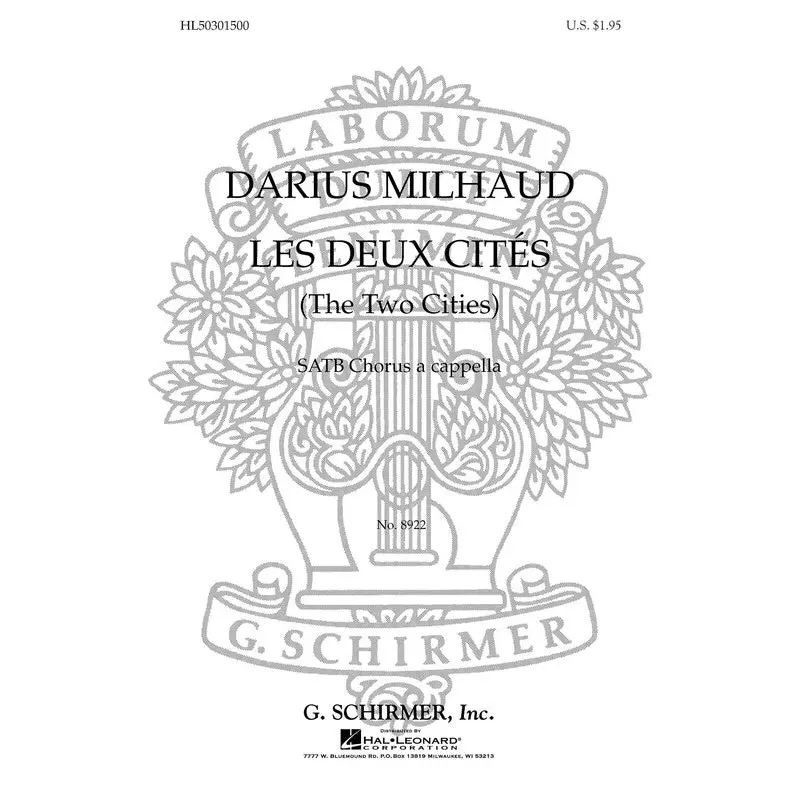 LES DEUX CITES (THE TWO CITIES) SATB A CAPPELLA