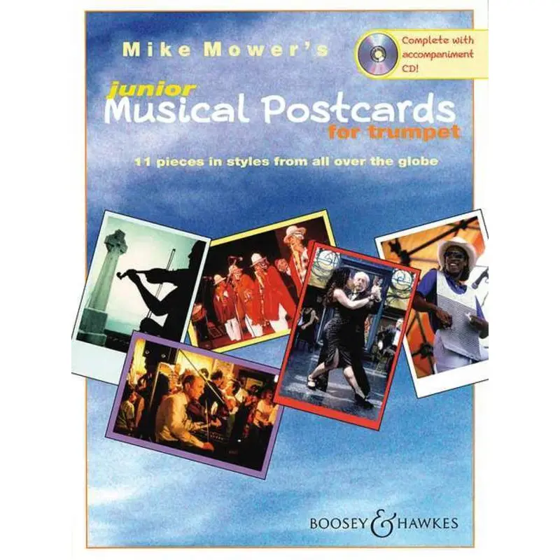 JUNIOR MUSICAL POSTCARDS TRUMPET BK/CD