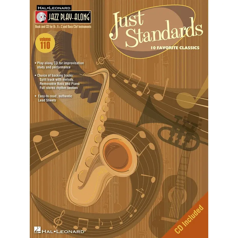 JUST STANDARDS JAZZ PLAY ALONG BK/CD V110