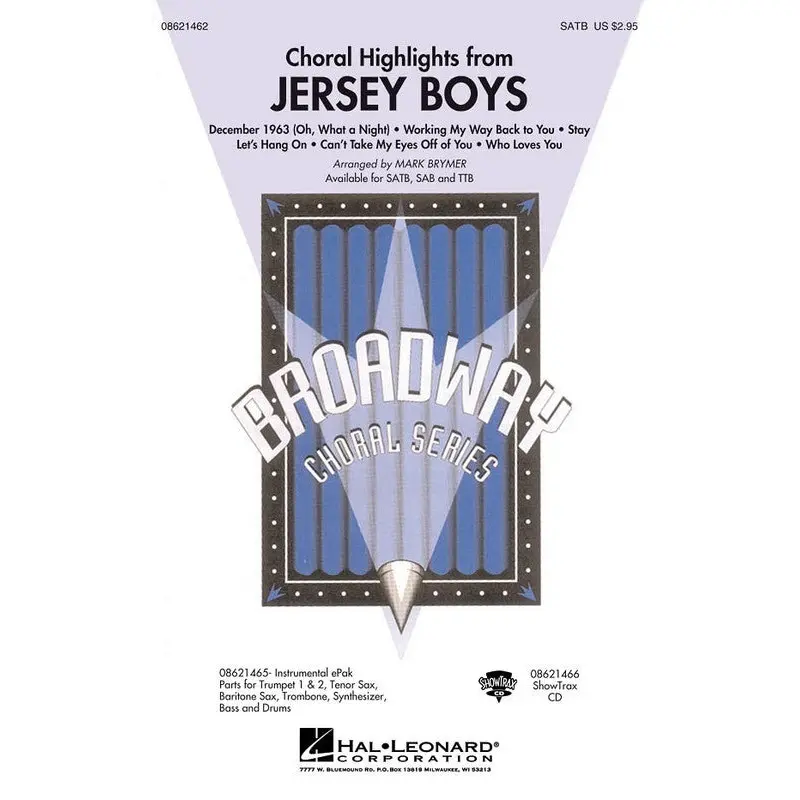 JERSEY BOYS CHORAL HIGHLIGHTS SAB