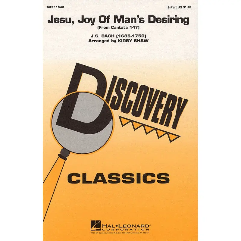 JESU JOY OF MANS DESIRING 2 PART (POD) (MIN 10)
