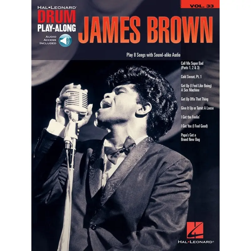 JAMES BROWN DRUM PLAYALONG V33 BK/OLA