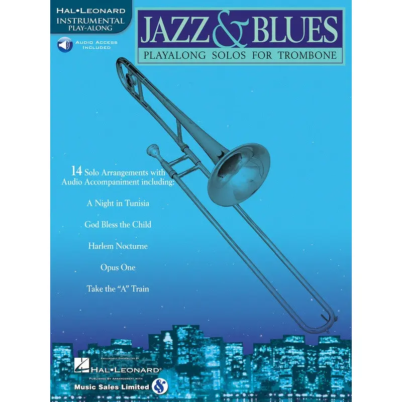 JAZZ AND BLUES PLAYALONG SOLOS TROMBONE BK/OLA