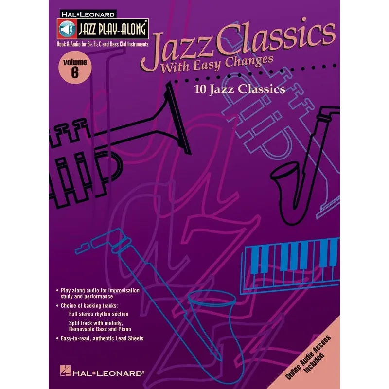 JAZZ CLASSICS WITH EASY CHANGES JAZZ PLAYALONG V6 BK/OLA