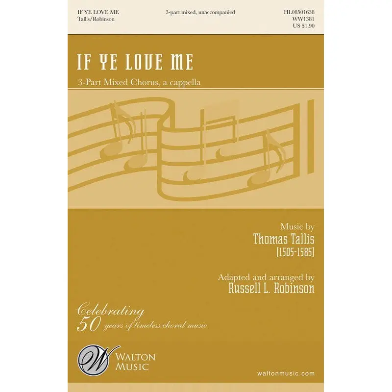 IF YE LOVE ME 3PT MXD A CAPPELLA