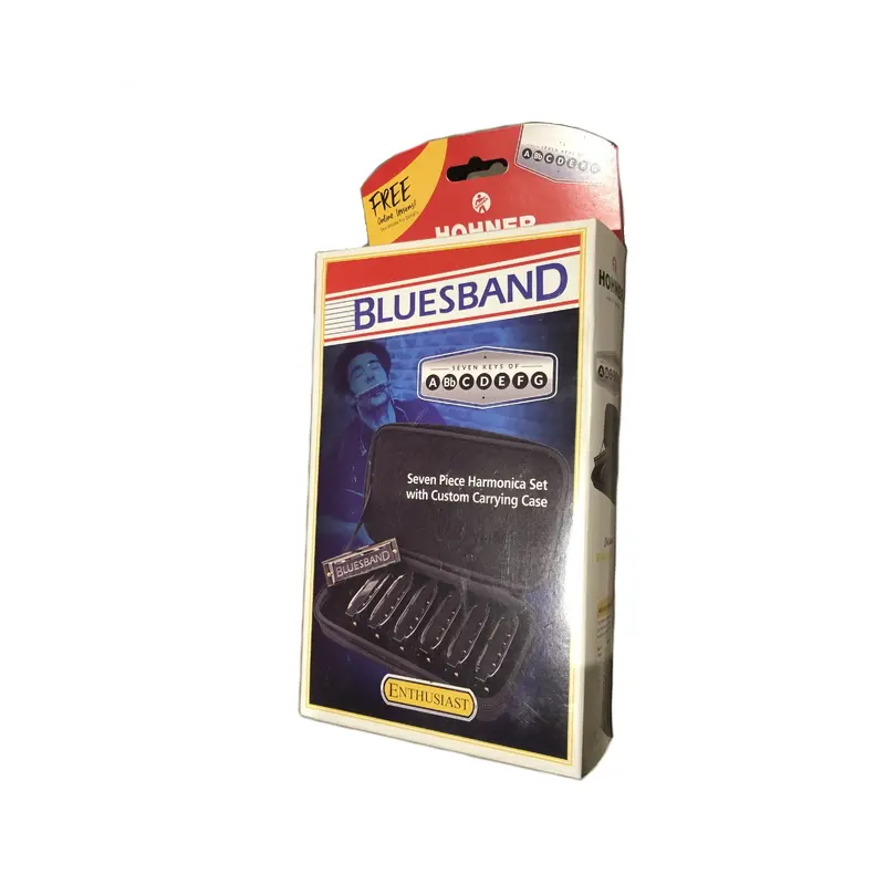 Hohner BluesBand Set of Seven Harmonicas 7 keys with Custom case