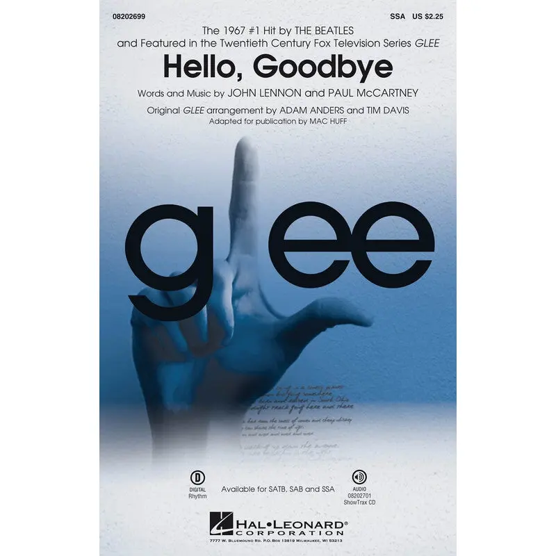 HELLO GOODBYE FROM GLEE SSA