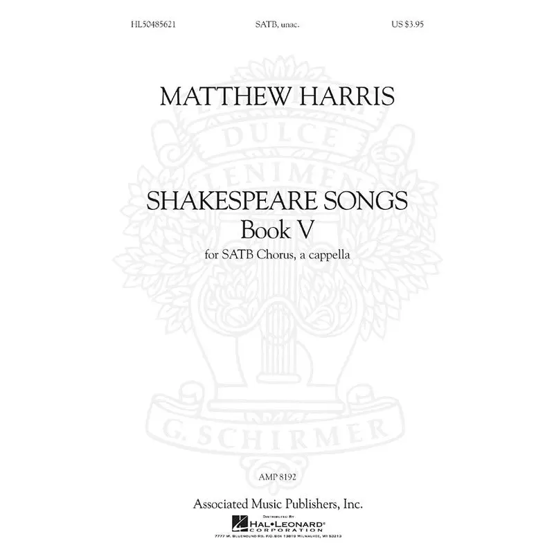 HARRIS - SHAKESPEARE SONGS BK 5 SATB A CAPPELLA