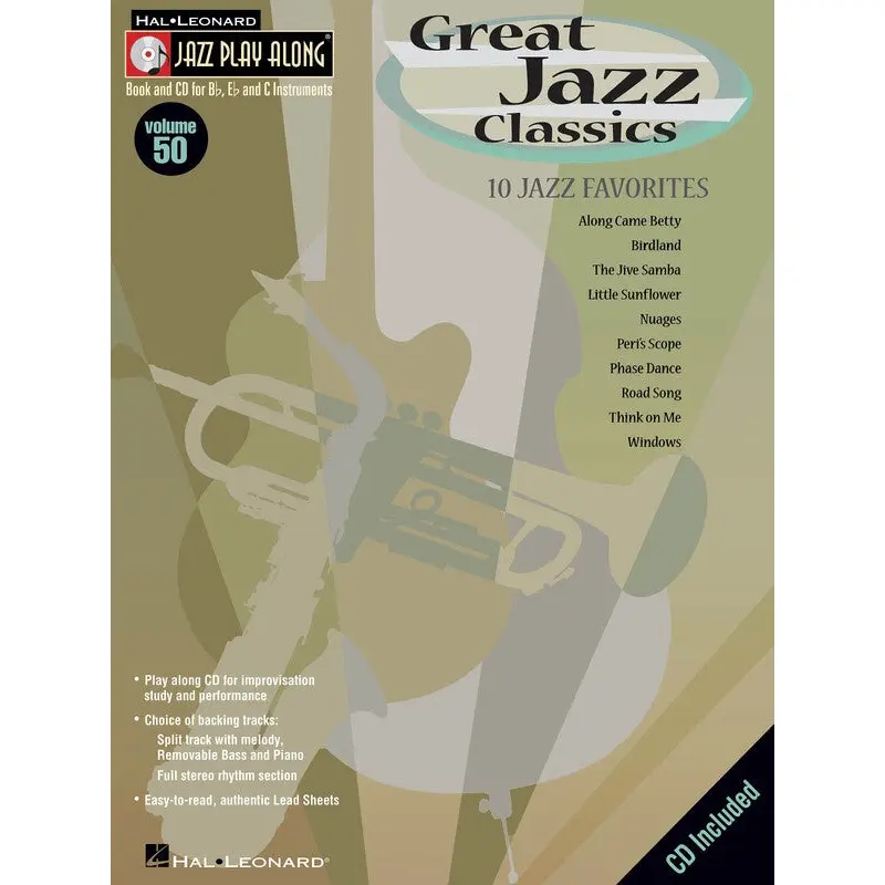 GREAT JAZZ CLASSICS JAZZ PLAY ALONG BK/CD V50