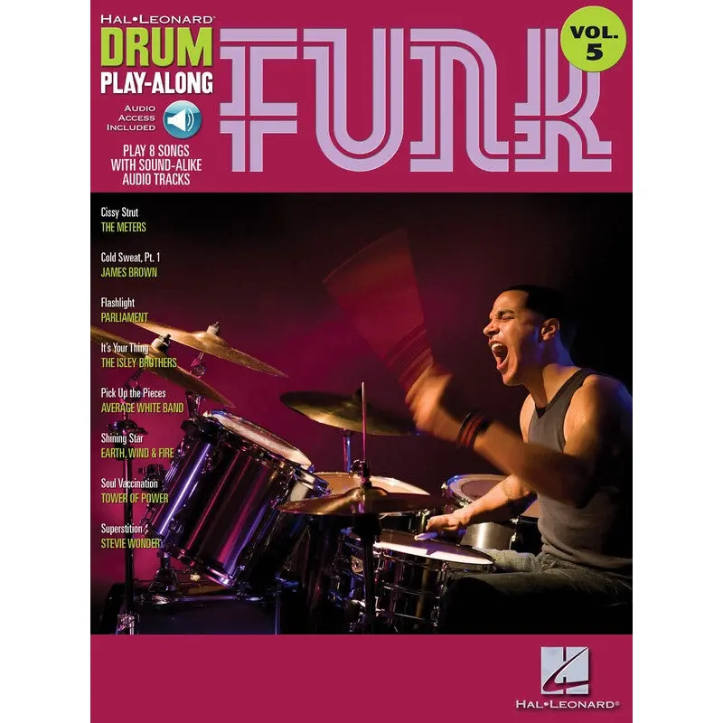 FUNK DRUM PLAYALONG V5 BK/OLA
