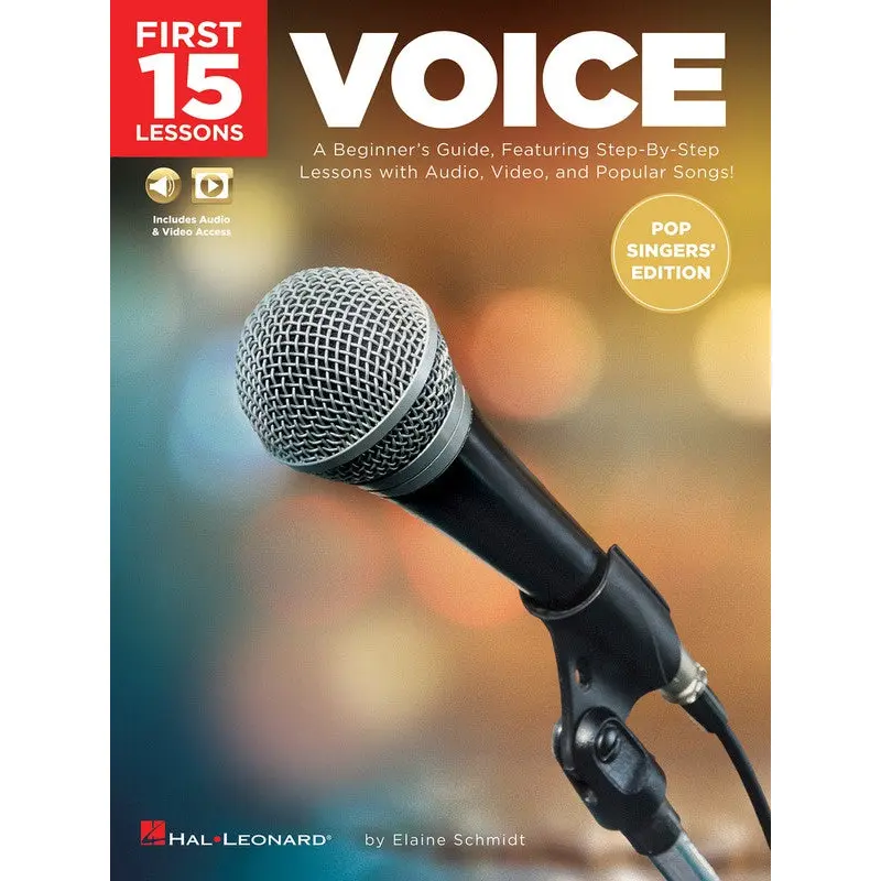 FIRST 15 LESSONS VOICE POP SINGERS EDITION BK/OLM