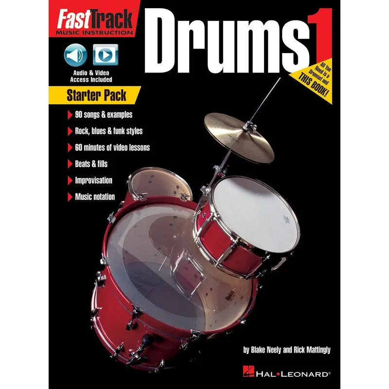 FASTTRACK DRUMS METHOD STARTER PACK BK/OLM