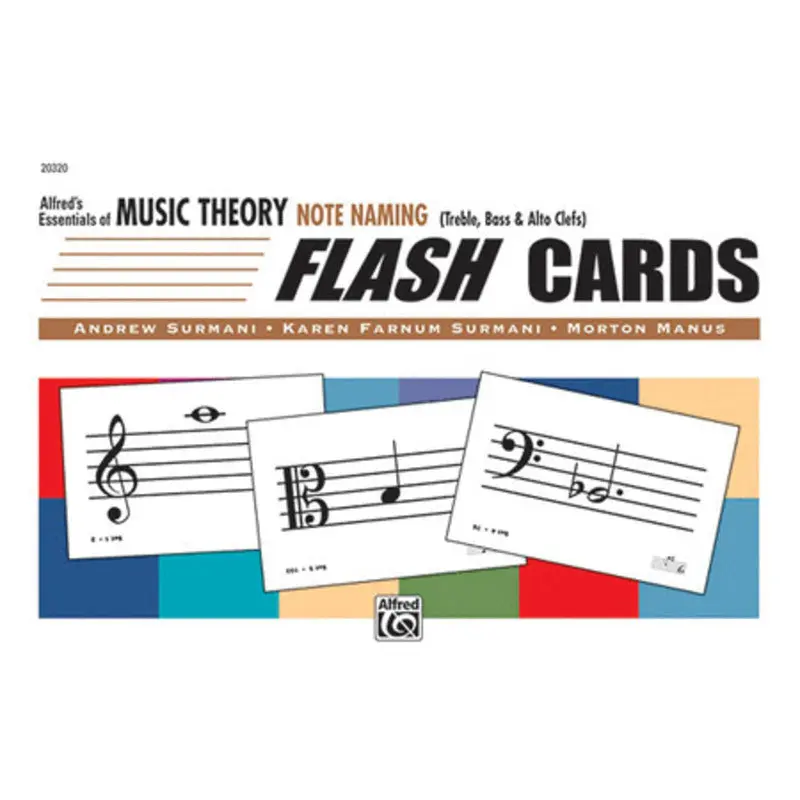 ESSENTIALS OF MUSIC THEORY NOTE NAMING FLASHCARD