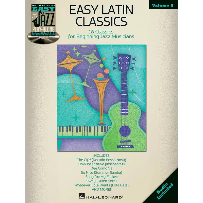 EASY LATIN CLASSICS EASY JAZZ PLAY ALONG BK/CD V