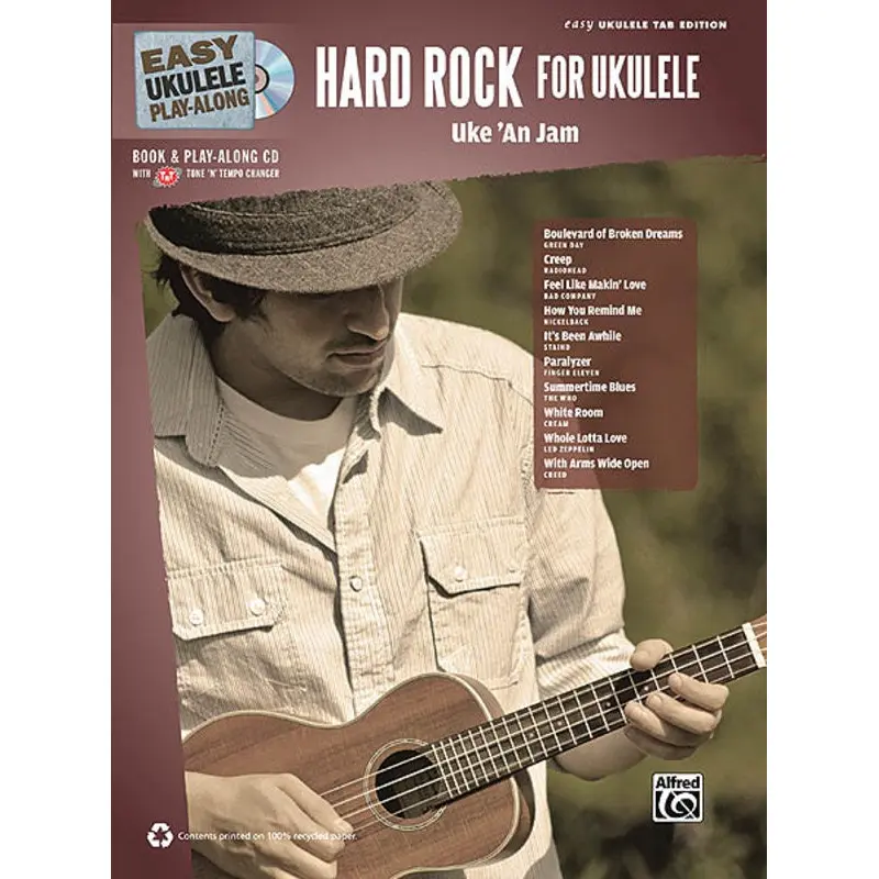 EASY UKULELE PLAY ALONG HARD ROCK BK/CD