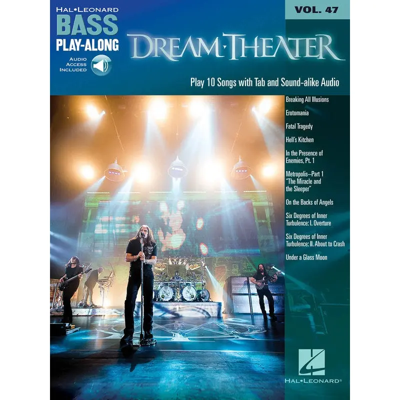 DREAM THEATER BASS PLAYALONG V47 BK/OLA