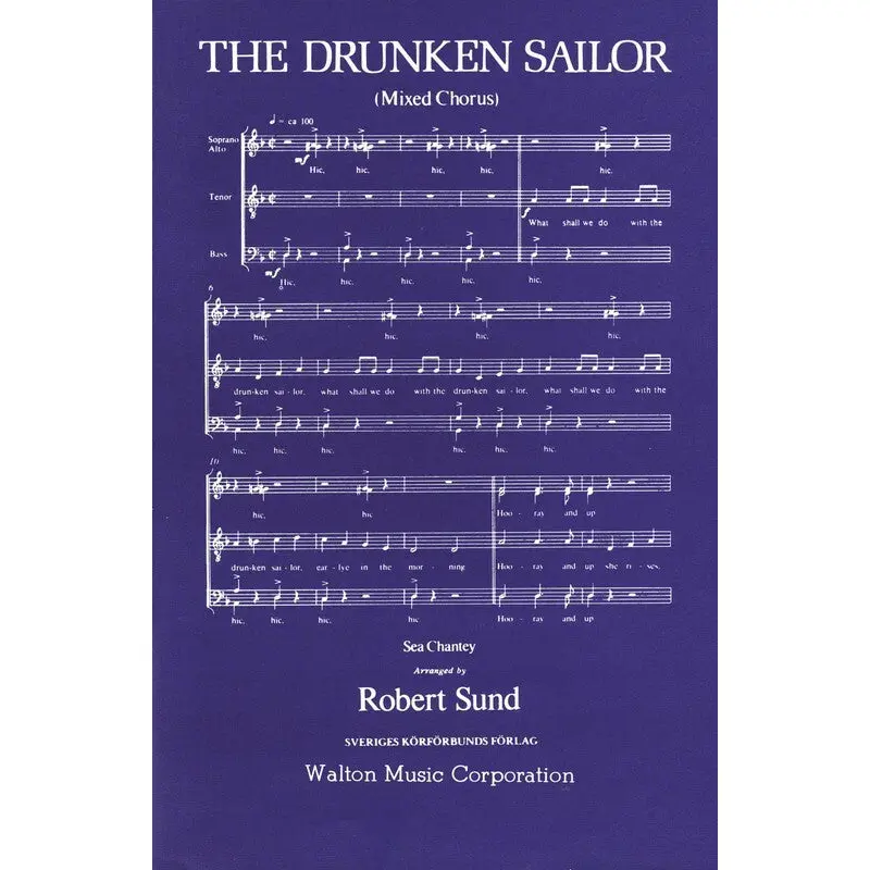DRUNKEN SAILOR SATB A CAPPELLA