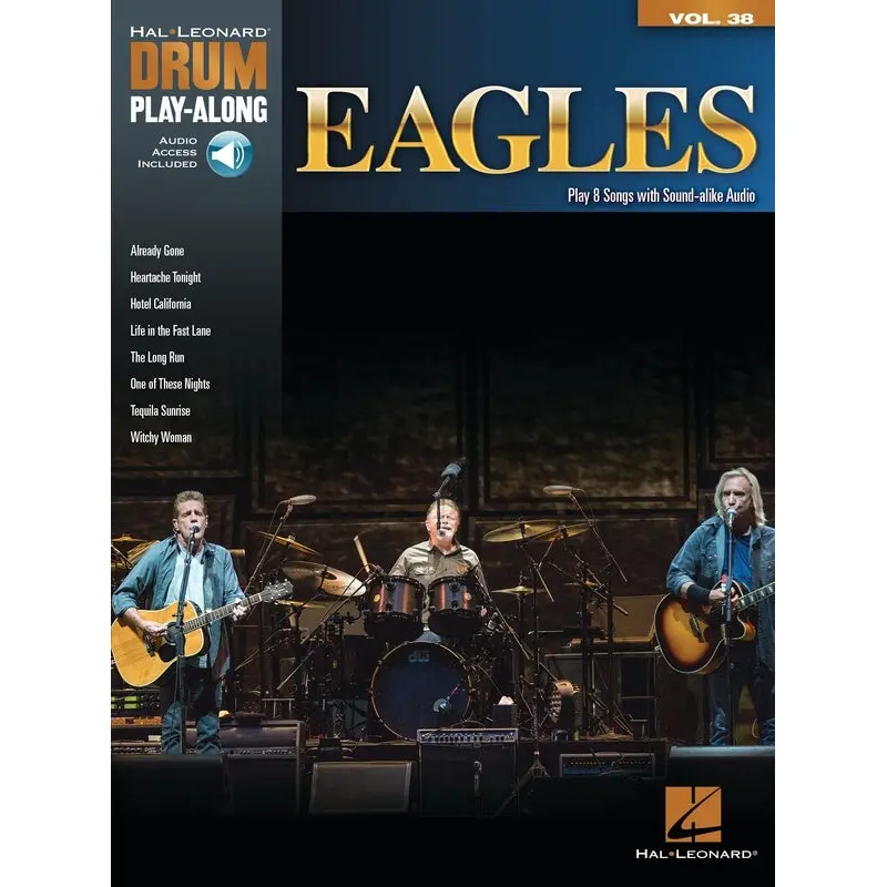 EAGLES DRUM PLAYALONG V38 BK/OLA