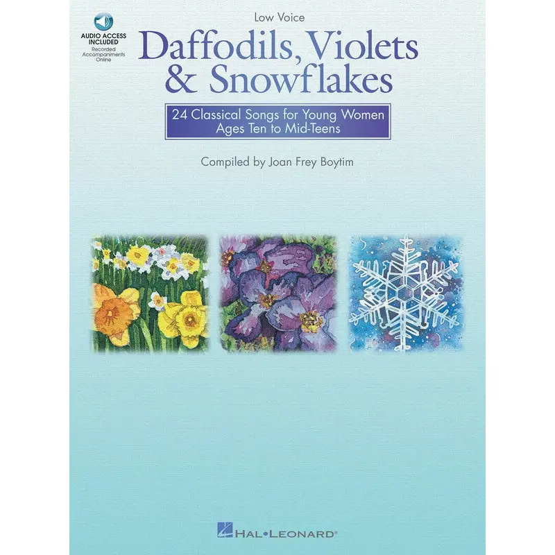 DAFFODILS VIOLETS & SNOWFLAKES LOW VOICE BK/OLA