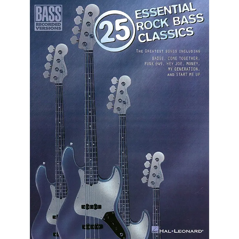 25 ESSENTIAL ROCK BASS CLASSICS BASS TAB