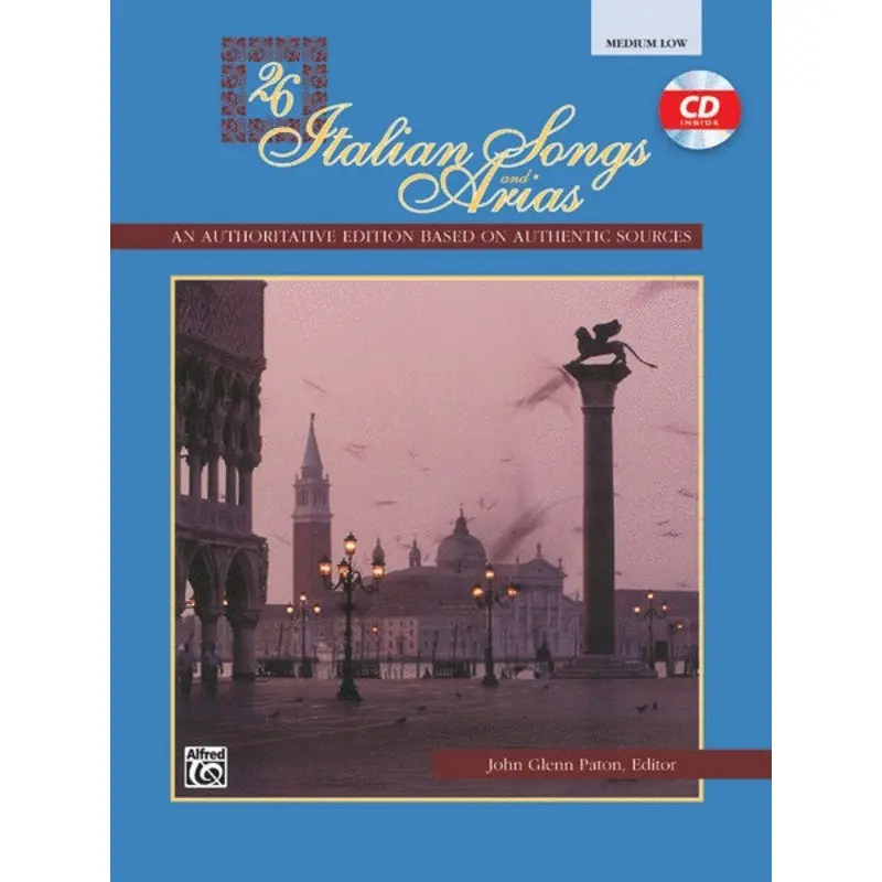 26 ITALIAN SONGS AND ARIAS MEDIUM/LOW VOICE BK/CD