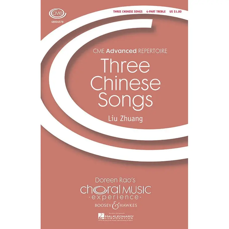 3 CHINESE SONGS SSAA A CAPPELLA (POD) (MIN 10)