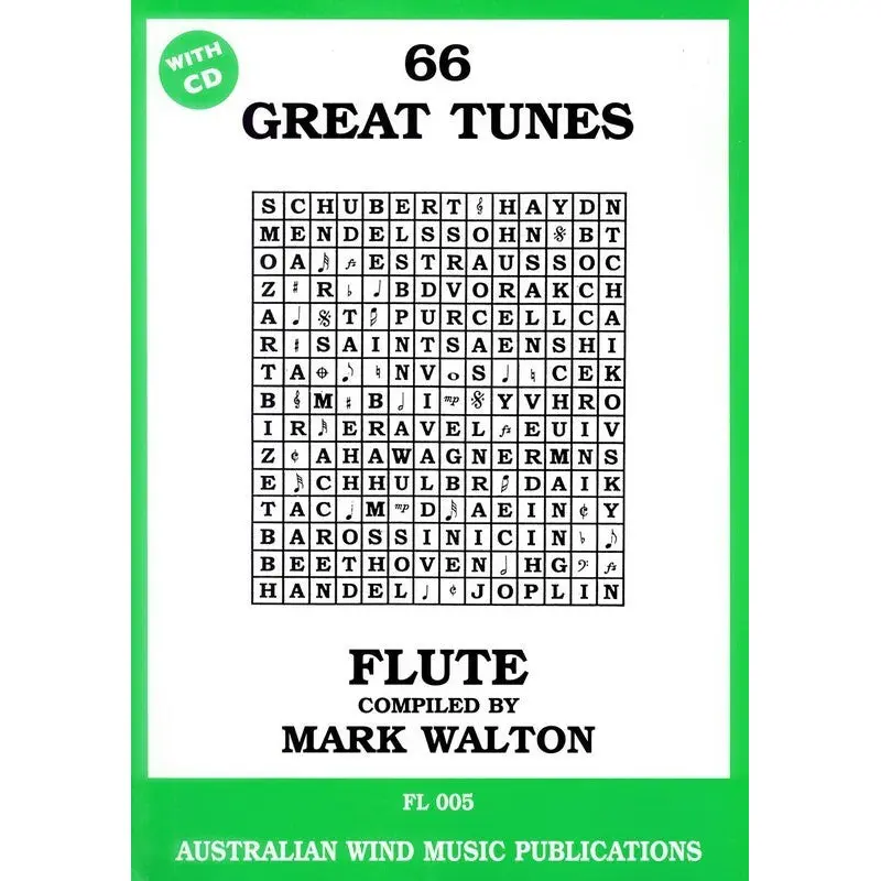 66 GREAT TUNES FLUTE BK/CD