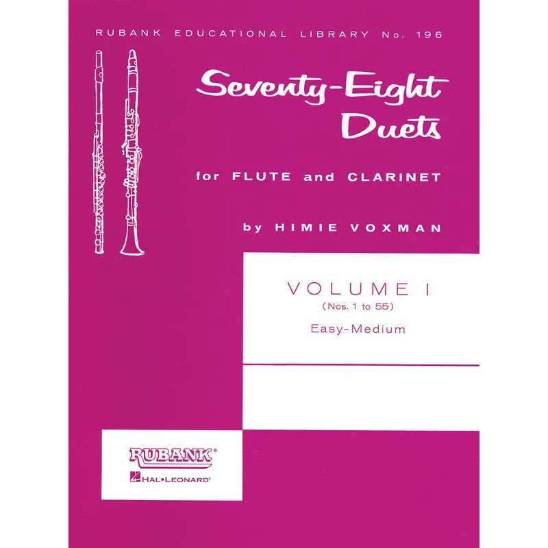 78 DUETS FOR FLUTE AND CLARINET VOL 1