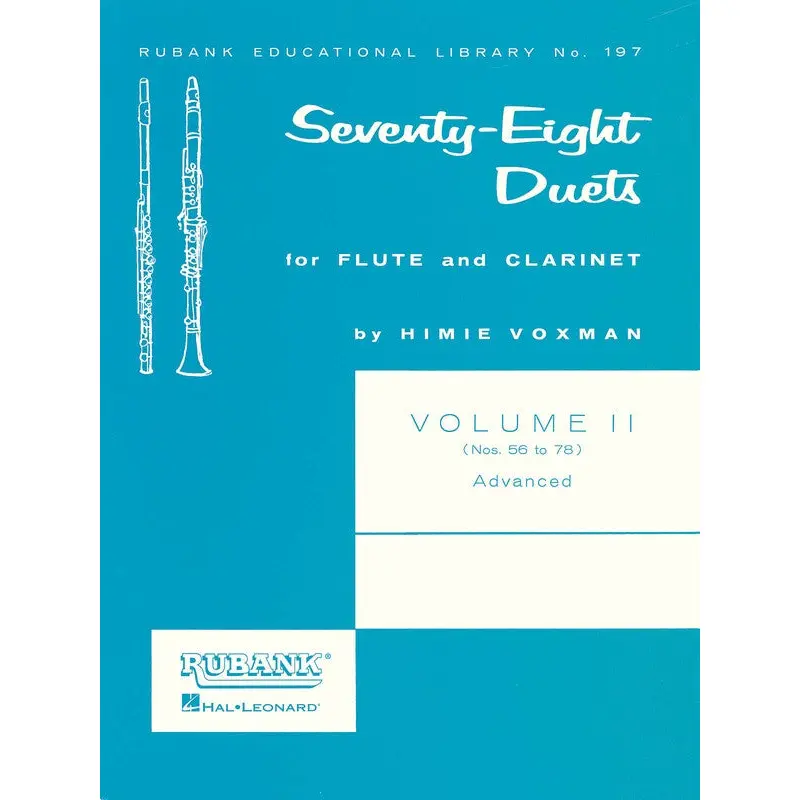 78 DUETS FOR FLUTE AND CLARINET VOL 2