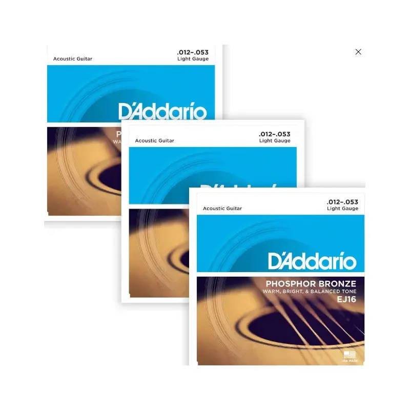 D'Addario EJ16 Acoustic Strings 12-53