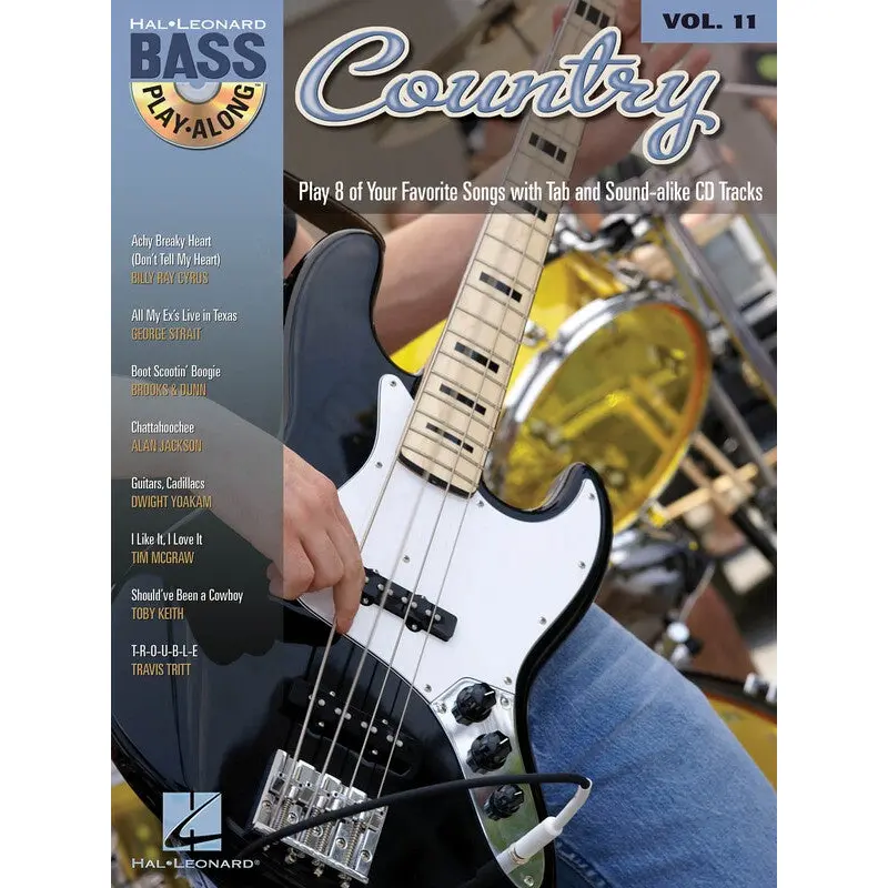 COUNTRY BASS PLAY ALONG V11 BK/CD