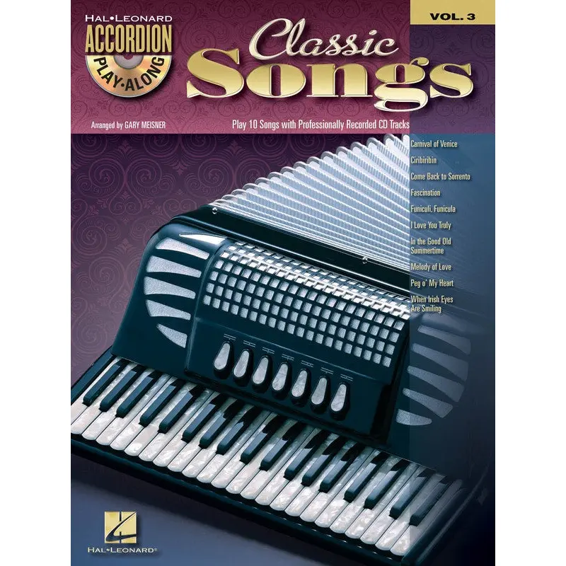 CLASSIC SONGS ACCORDION PLAYALONG V3 BK/CD