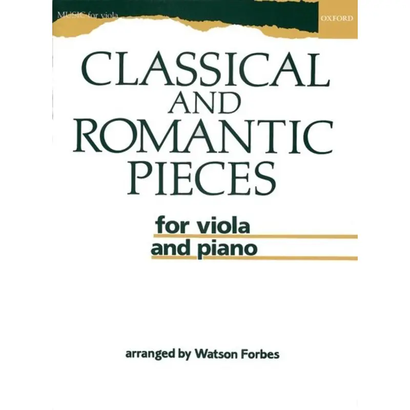 CLASSICAL AND ROMANTIC PIECES FOR VIOLA/PIANO