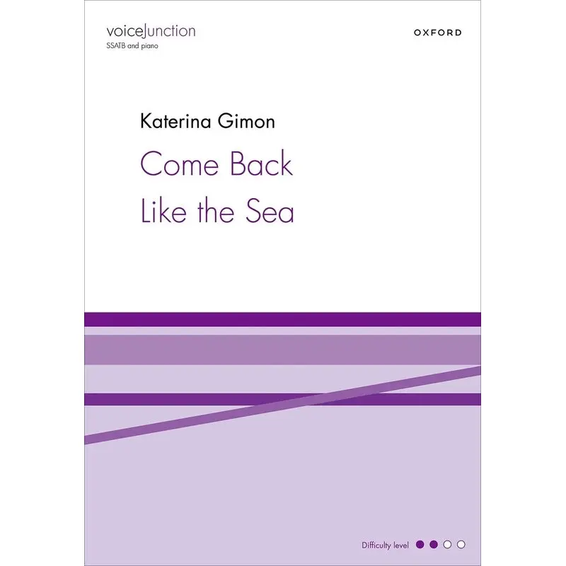 COME BACK LIKE THE SEA SSATB/PIANO