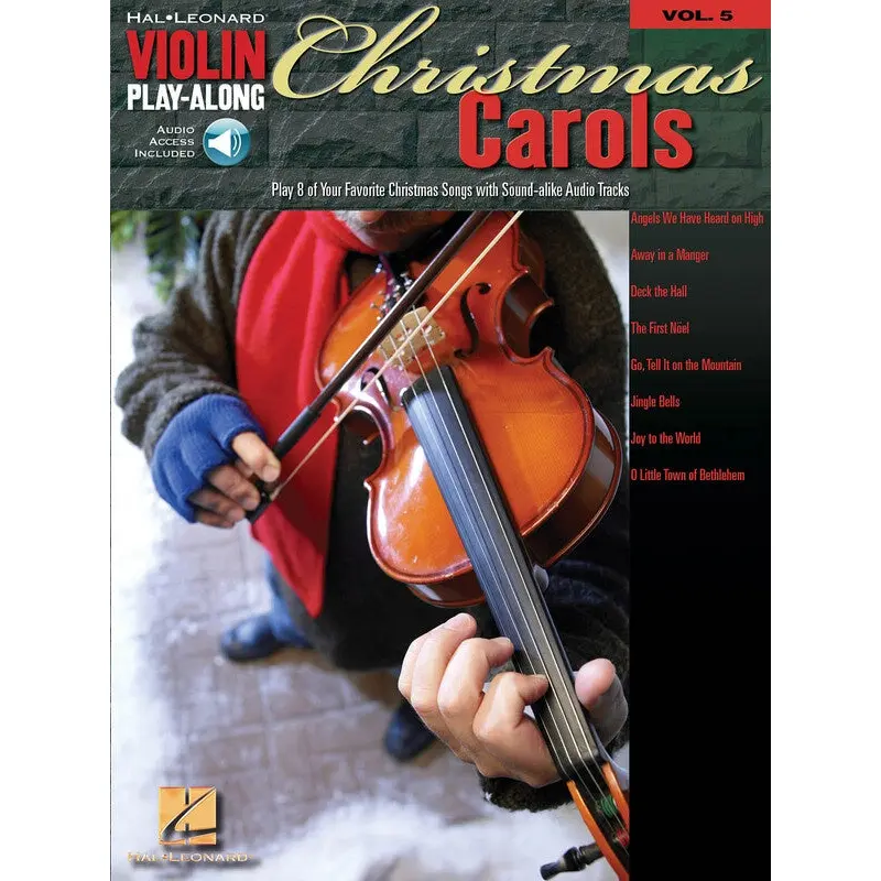 CHRISTMAS CAROLS VIOLIN PLAYALONG V5 BK/OLA
