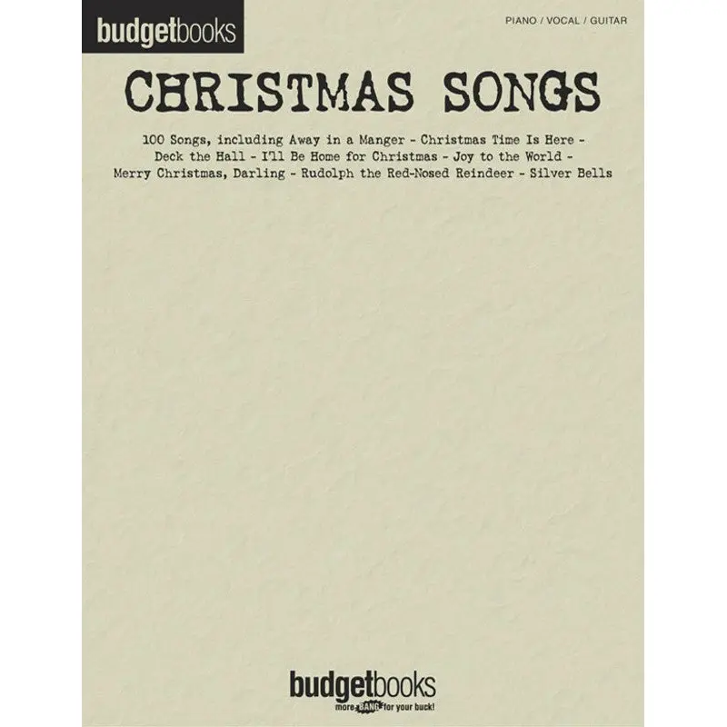 BUDGET BOOKS CHRISTMAS SONGS PVG
