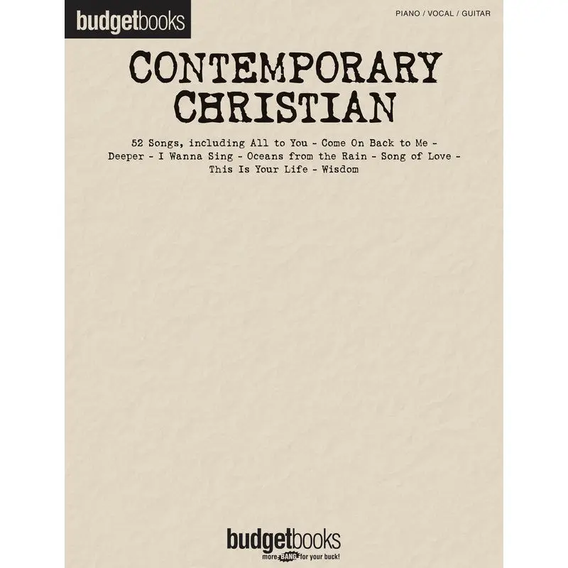 BUDGET BOOKS CONTEMPORARY CHRISTIAN PVG