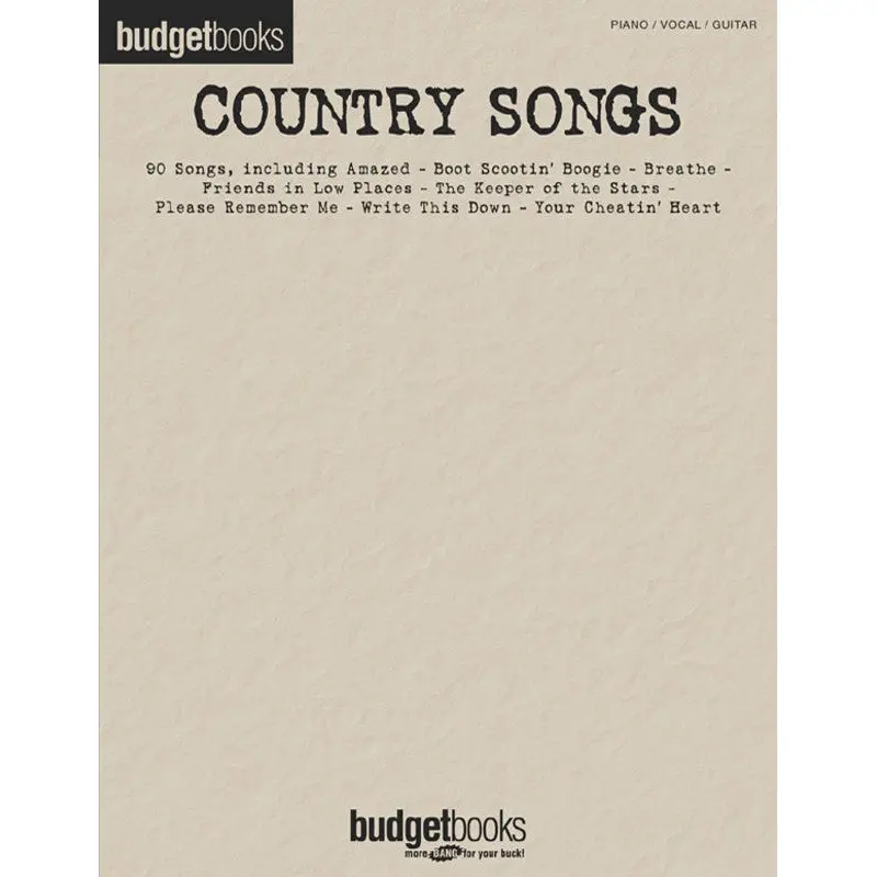 BUDGET BOOKS COUNTRY SONGS PVG