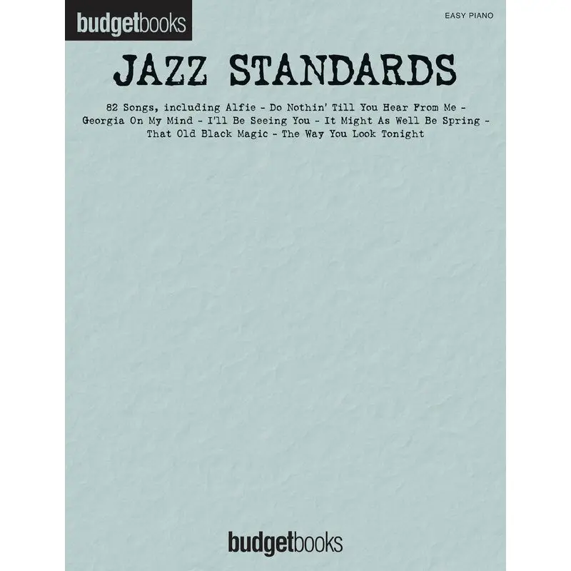 BUDGET BOOKS JAZZ STANDARDS EASY PIANO