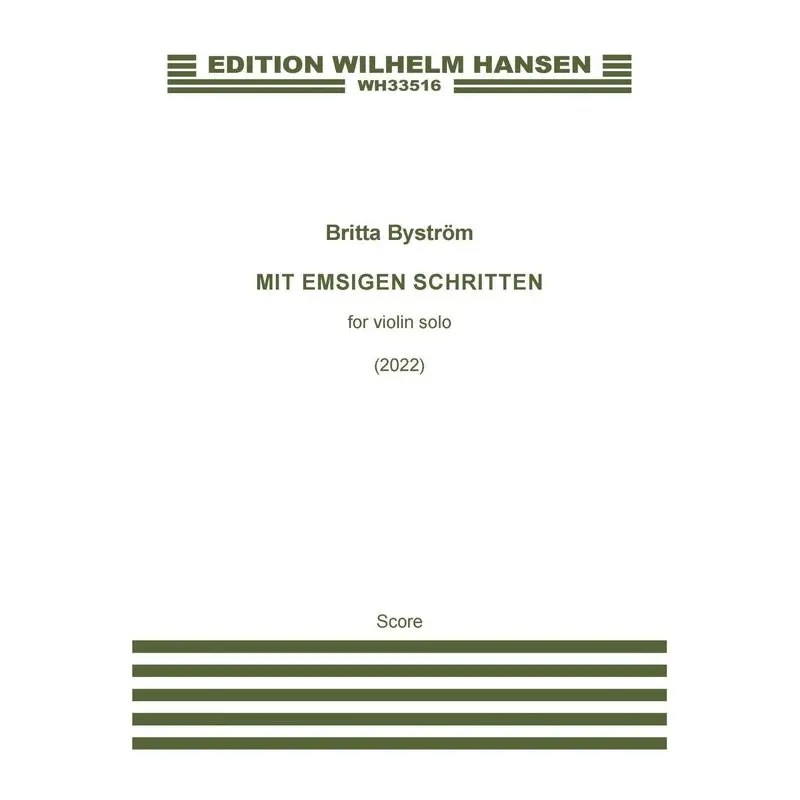 BYSTROM - MIT EMSIGEN SCHRITTEN FOR VIOLIN SOLO