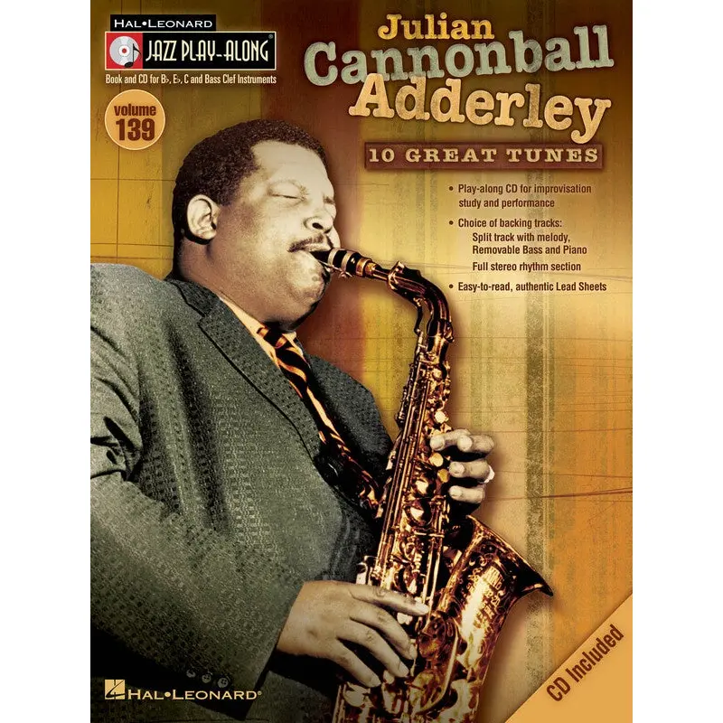 CANNONBALL ADDERLEY JAZZ PLAY ALONG BK/CD V139