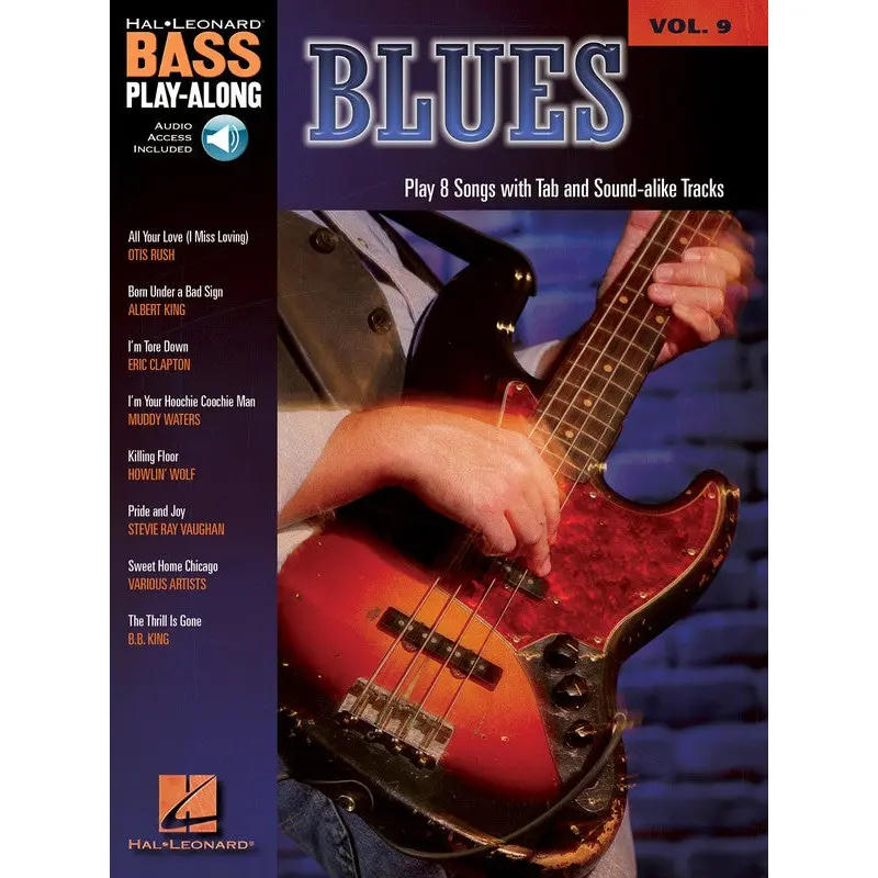 BLUES BASS PLAYALONG V9 BK/OLA