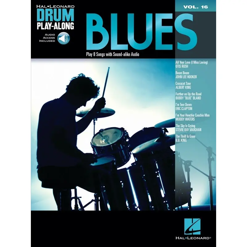 BLUES DRUM PLAYALONG V16 BK/OLA